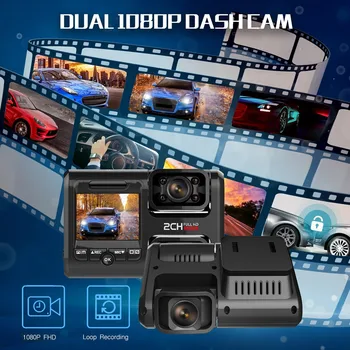 

Dash Cam With Infrared Night Vision And WiFi Dual 1080P Front Inside Dash Camera