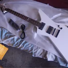 Высокое качество Custom Shop розовое дерево гриф хорошие звукосниматели SNAKEBYTE Джеймс гетфилд белая электрогитара