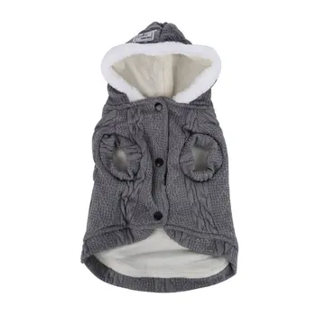 

Pet Dog Clothes New Warm Knitting Dog Coat Jackets Winter Puppy Hooded Clothing For Small Medium Dogs