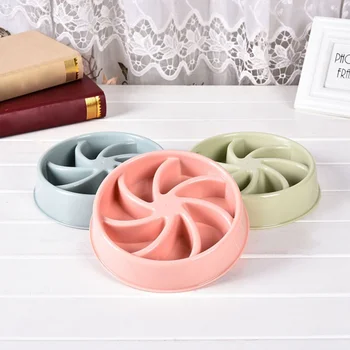 

Nordic Pet Dog Food Bowl Dog Cat Anti Choking Slow Eating Training Bowl for Puppy Kitten Plastic Food Feeder Pet Training Bowl