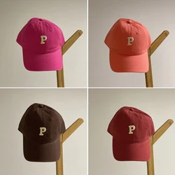 Casual Sport Baseball Cap Letter P Soft Top Cap Adjustable Snapback Caps Men Women Street Trend Hip Hop Hat Caps Bones Gorras
