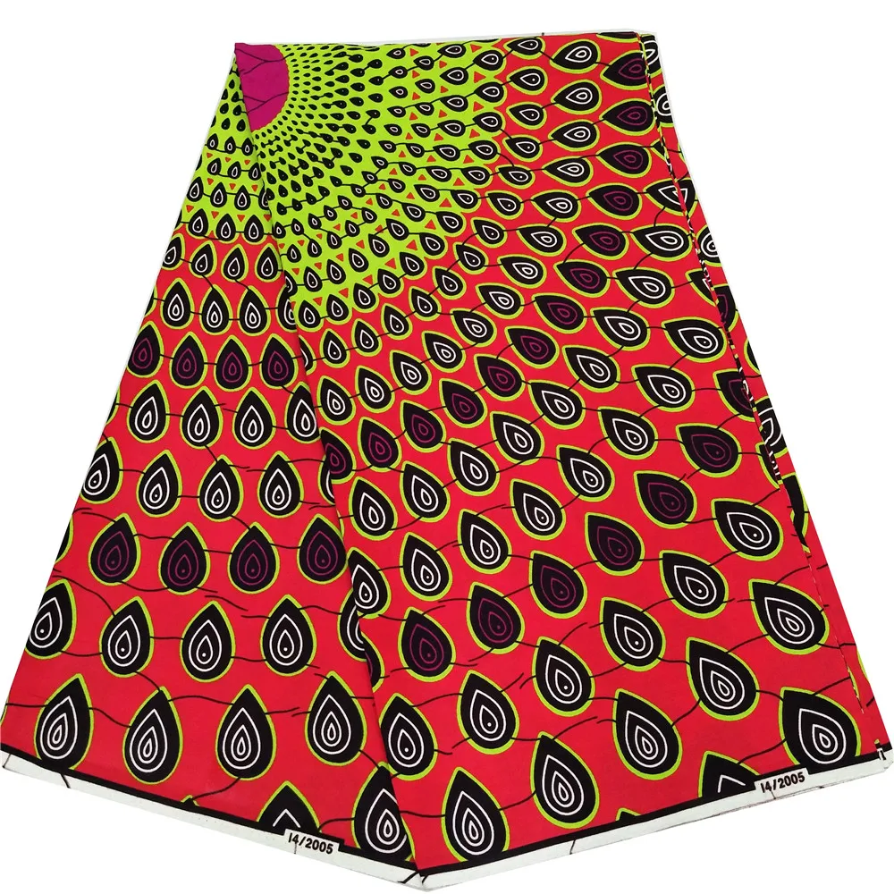 Хлопок голландский настоящий воск ткани в африканском стиле Нигерии воск Принты Ткань 6 ярдов