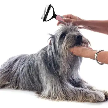 

Dog Pet Brush Dematting Grooming Shedding Tool Trimming Brushes Trimmer Combs Rake for Matted Long Hair Curly Pet Accessory