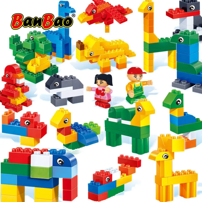 

BanBao 6505 Animal Cognition Large Particles Intelligence Blocks Educational Model Building Bricks Toy For Children Kids Friend