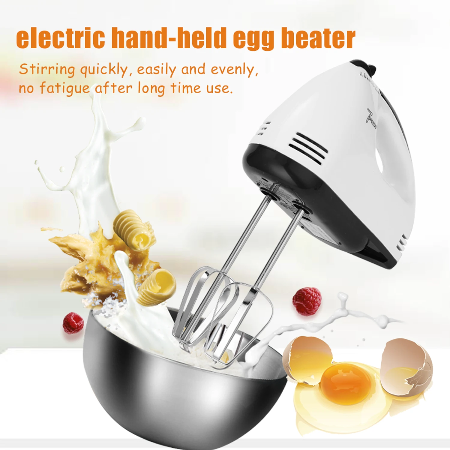 

Handheld Electric Egg Beater Machine 7 Speed Adjustable Mixer Pastry Blender for Food Processor Egg Tools Kitchen Mixer EU Plug