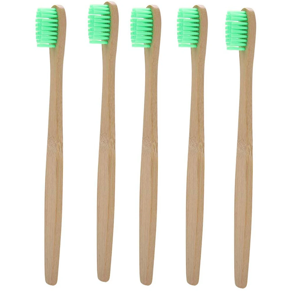 12pcs Set Hotel Using Natural Bamboo Toothbrush Soft High Quality Green Bamboo Environmental Protection Tooth Brush for Adults