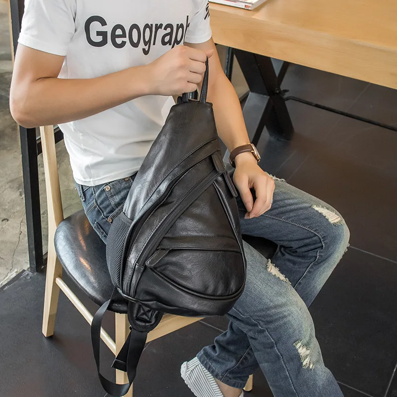 

Men's chest bag pockets high quality personality large capacity cycling sports fitness shoulder bag 2019 new JIULIN