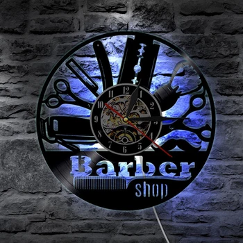 

Hairdresser Luminous Wall Clock Barber Shop Salon Beauty Salon Clocks Barbershop LED Wall Clock Modern Design reloj de pared