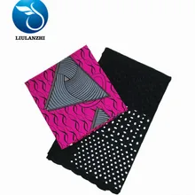 LIULANZHI в африканском стиле из хлопчатобумажной ткани; Гарантированное качество хлопок воск ткань с черная хлопковая кружевная ткань ML8WR01-ML8WR29