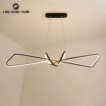 

Black&Gold Frame LED Pendant Light for Living room Dining Room Lustre Luminaire Indoor Decor Hanging Lighting Home Pendant lamp