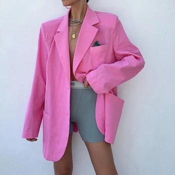

Autumn And Winter Women's Blazer Jacket Casual Solid Color Office Ladies Notched Collar Women Blazer New Fashion Jacket
