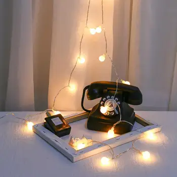 

2.35m 20 LED Globe Lighting Strings Mini Scrub Light Bulb Shape Garland USB Powered Christmas Outdoor Home Decoration