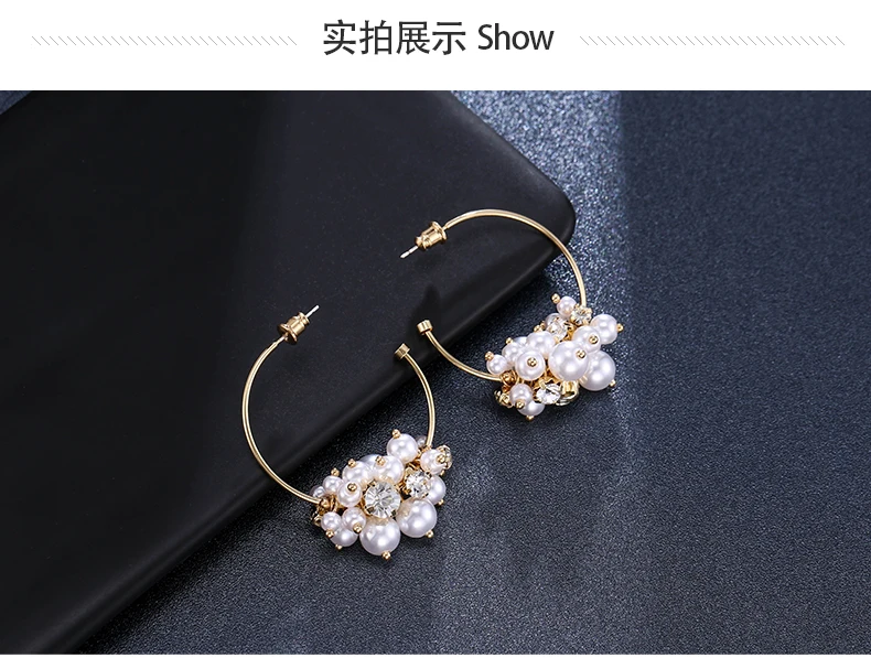 Европейская и американская мода серьги необычные серьги из искусственного жемчуга индивидуальный 925 игла c-образной формы