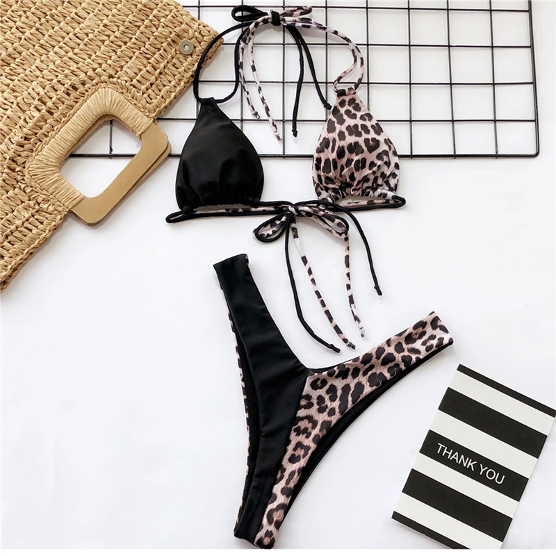 Leopard Biquini Women Bikini Sexy Backless Thong Female Biquini High Waist Deep V Swimwear Women Leopard Swimsuit Bandage Bikini Leopard Biquini Women Bikini Sexy Backless Thong Female Biquini High Waist Deep V Swimwear Women Leopard Swimsuit Bandage Bikini
