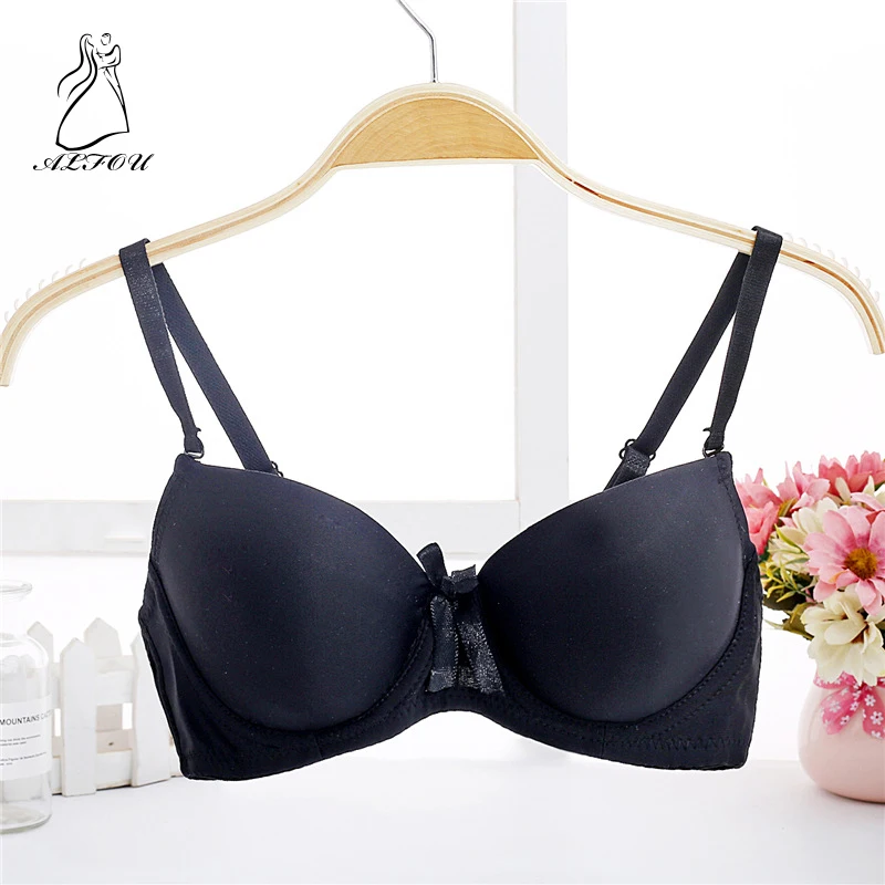 

Bra ultra-thin section soft cup underwear back no trace bra women Push Up Lingerie non-marking rim girl bra chest gathered