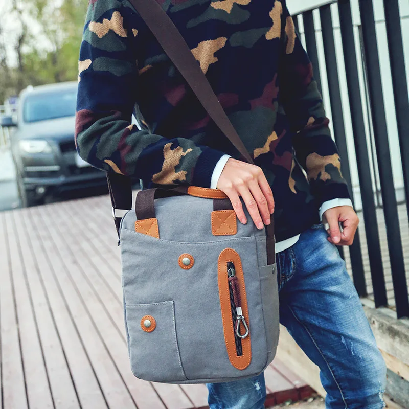 

Cross Border for Multi-functional Retro Canvas Shoulder Bag/ Hand Bag Men's Bag Computer Bag Briefcase a Generation of Fat
