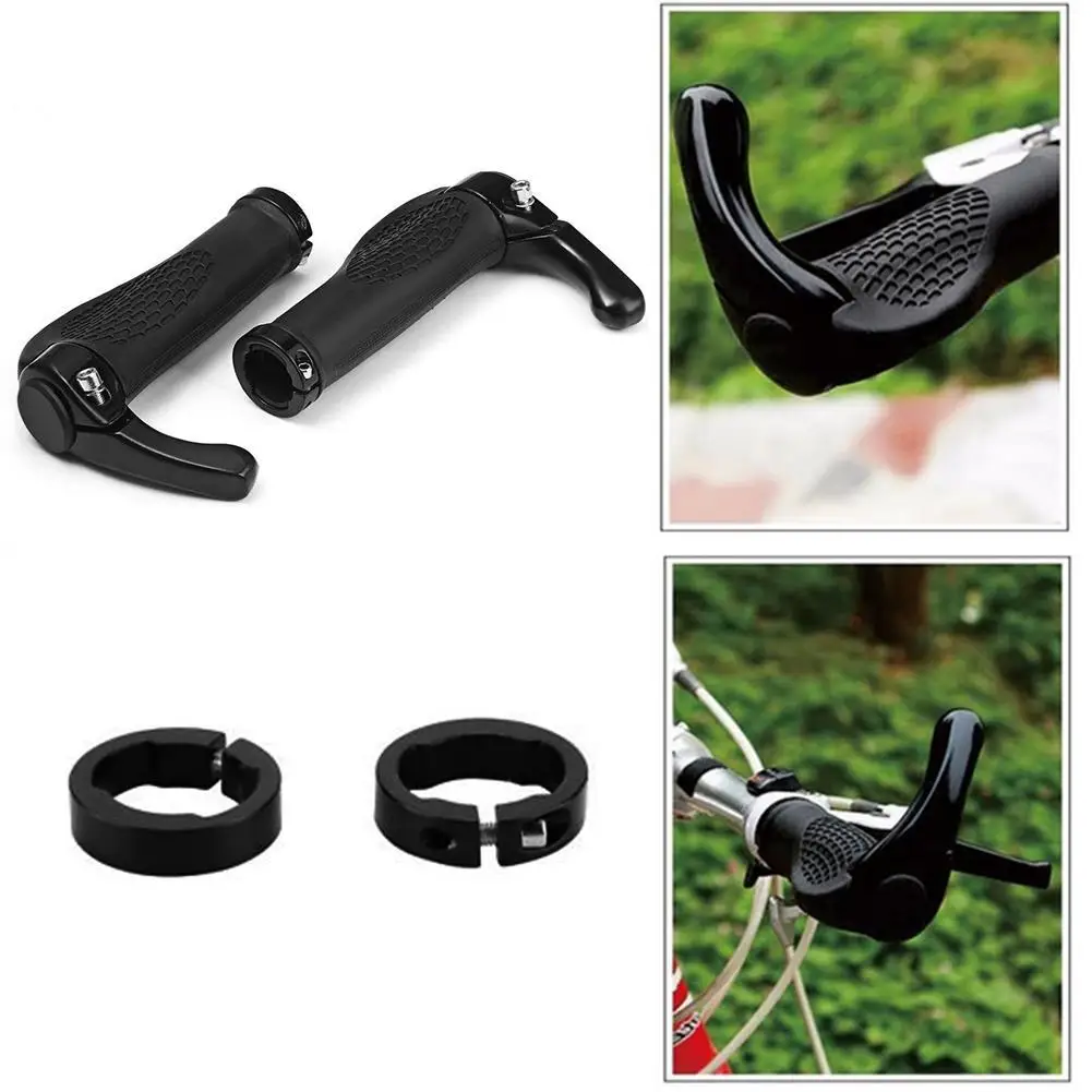 New 1 Pair Bicycle Handlebar Set Mountain Bike Rubber Horns Deputy Multi-color Motorcycle Handle Cycling Handlegrip