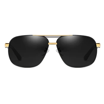 Best Polarized Sunglasses Classic Retro Oversized Aviator Driving Sunglasses for Men Uv Protection Alloy Frame Spring Legs 2