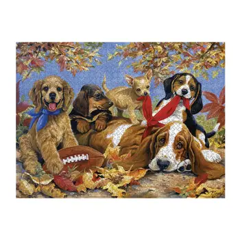 

1000 Pieces Paper Jigsaw Dog Pet Landscape Jigsaw Children's Puzzle Card Puzzle Early Education Toy Adult Decompression Gift