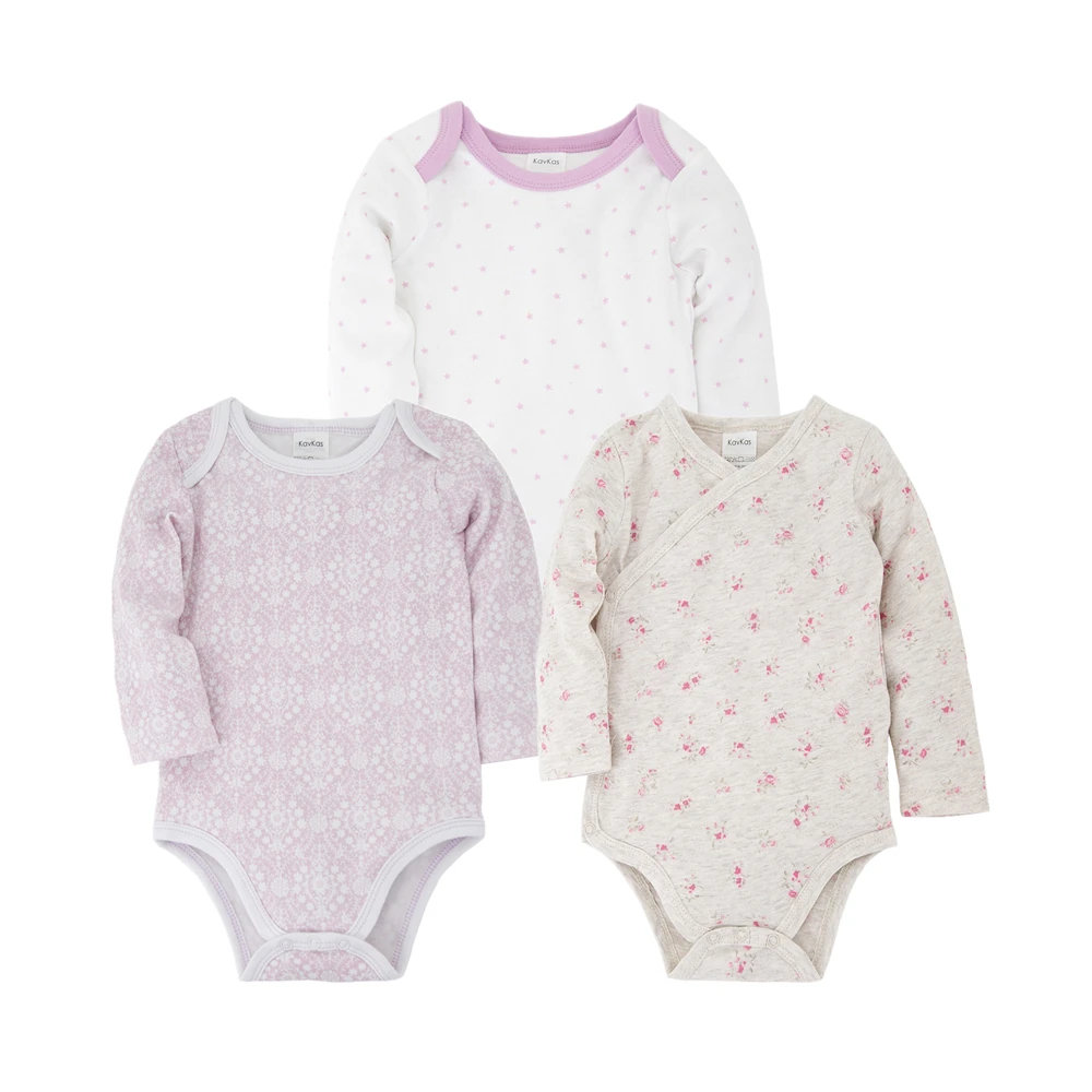 Одежда для новорожденных Комплект из 3 предметов Пижамы малышей bebe fille Хлопковые