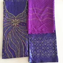 STILL FLY из жаккардовой парчи с камнями Модные женские Нигерия Базен riche getzenr бисером кружево ткань для вечерние 7 ярдов/лот