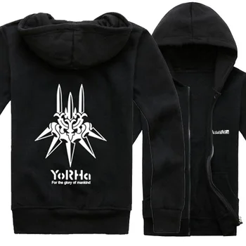 

Hot Anime Game Nier Automata 2B Warm Hoodies & Sweatshirts Unisex Autumn/Winter Thick Hoodie Hoody Costume Coat Jacket