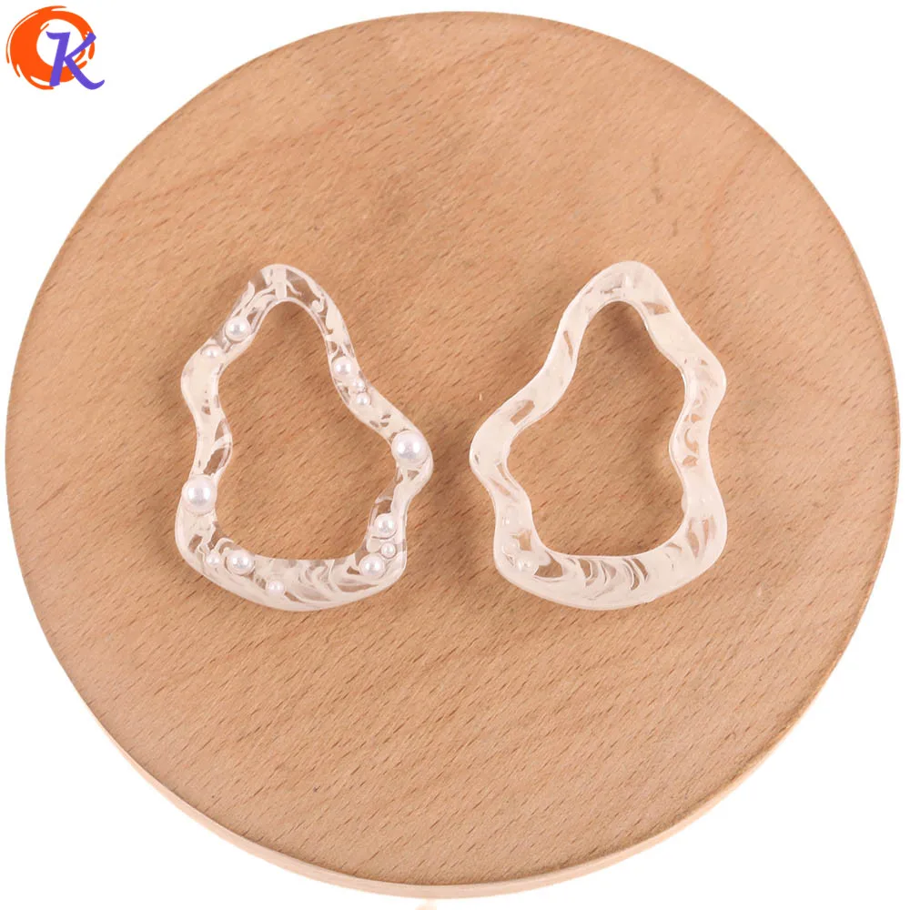White Сердечный дизайн 28*39 мм 40 шт. аксессуары для ювелирных изделий/DIY Смола бисера/имитация жемчуга/мрамор эффект бисера/ручной работы/серьги фурнитура - Цвет: White