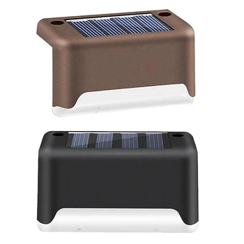 

2x Solar Power LED Step Lights Stair Lights Waterproof Fence Patio Deck Pathway