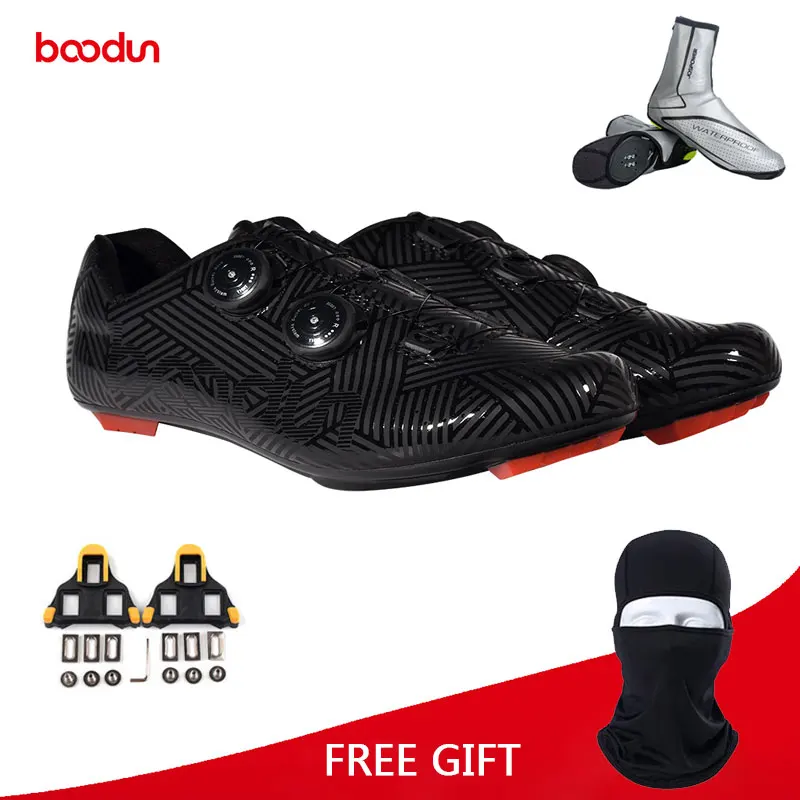 

BOODUN New Style Road Bike Shoes Ultralight Refletive Road Cycling Shoes Self-locking Non-slip Bicycle Shoes Zapatos
