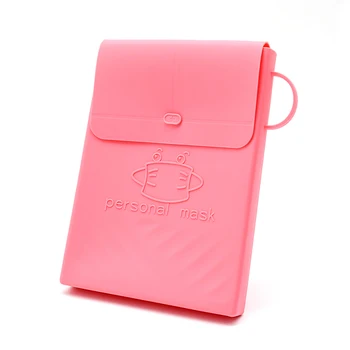 

Portable reusable High Capacity Mask storage bag compact portable cartoon series Food grade silicone Storage Boxes