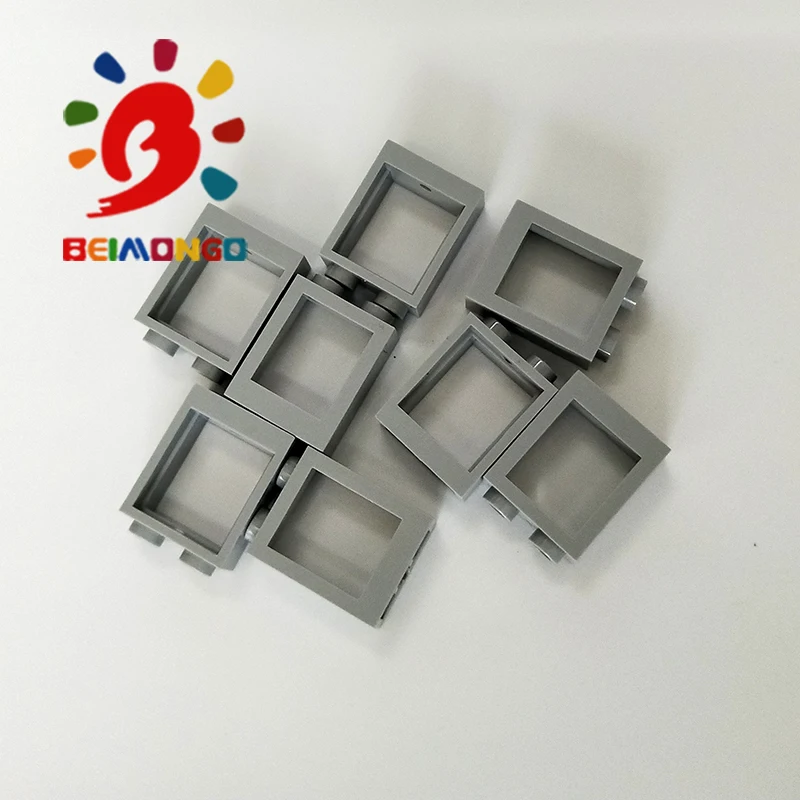 BEIMONGO строительные блоки рама MOC 60592*1x2x2 * стекло для рамы 1x2x2 40 шт окно DIY детские
