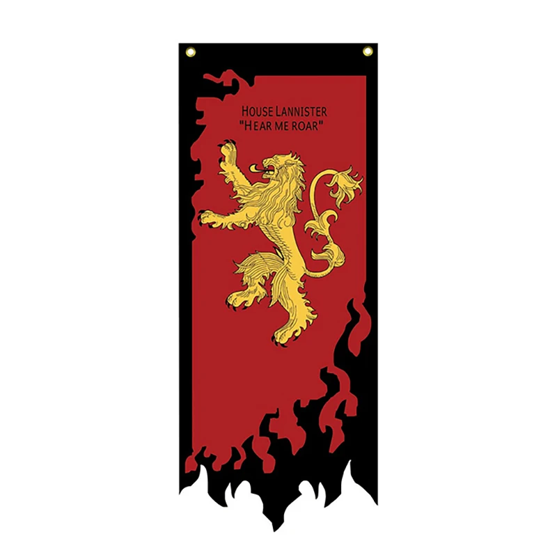 YAZANIE Игра престолов пользовательские флаги ARRYN семья Баратеонов DUTY HONOR GREYJOY STRAK TARTH TARYARGEN TYRELL LANNISTER флаги