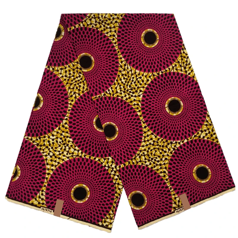 

2019 Ankara Wax fabric100% cotton high quality soft breathable dutch dye fabric 6yards/piece for Dress,Curtain VL-892