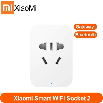 

New Xiaomi Mijia Smart WiFi Socket 2 Plug bluetooth gateway Versio APP Remote Control Timer Power Plug Power Detection Plug Work