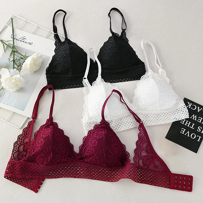Sexy Deep V Bras For Women Lace Floral Bra Push Up Bras Lingerie Wire Free Bralette Seamless Underwear Intimates New Fashion