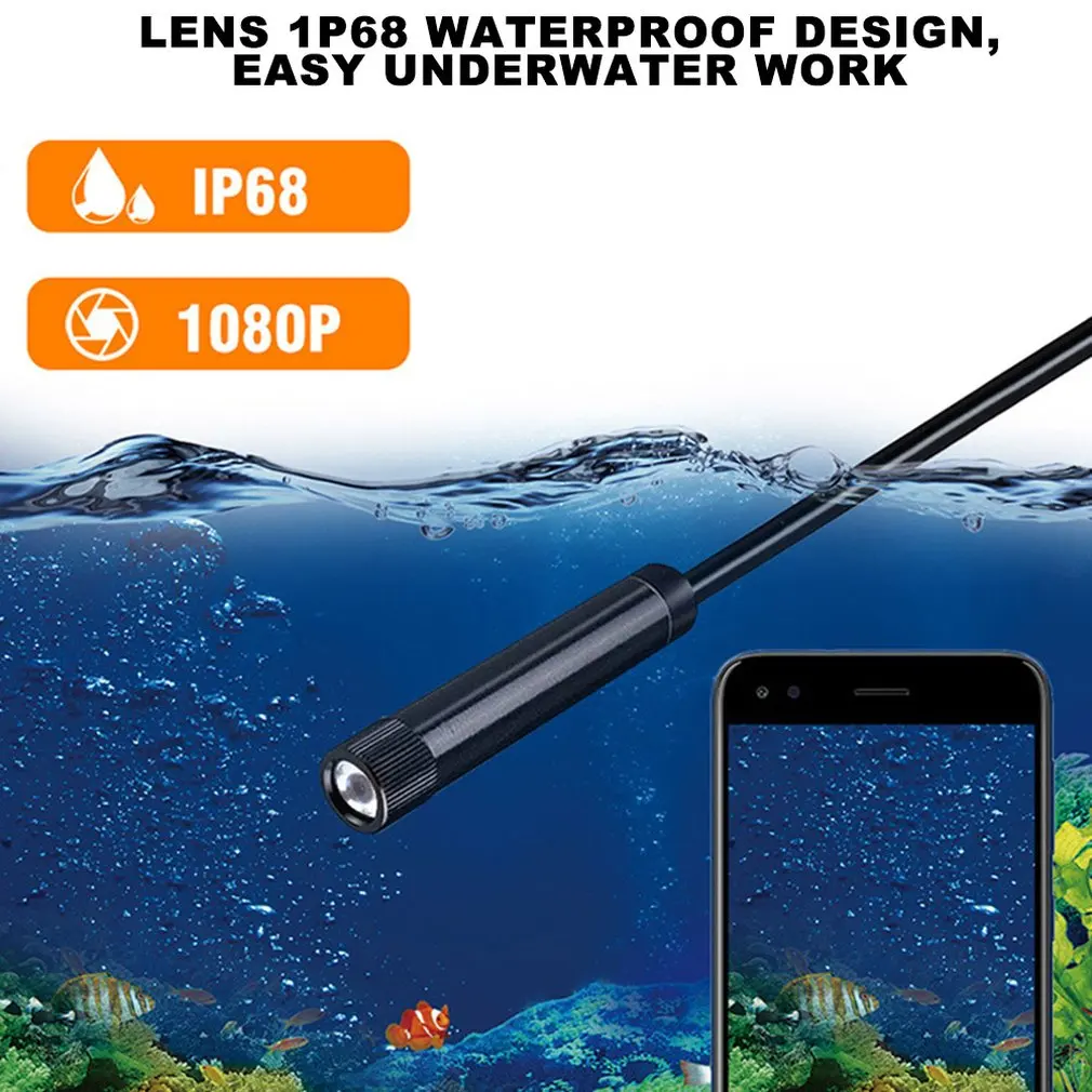 Труба телефото эндоскоп 2 млн водонепроницаемый беспроводной Wifi Hd 1080P Android для Apple мобильный телефон эндоскоп