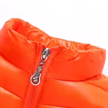 Стильный детский легкий хлопковый жилет на осень и зиму модный жилет со стоячим воротником для мальчиков и девочек