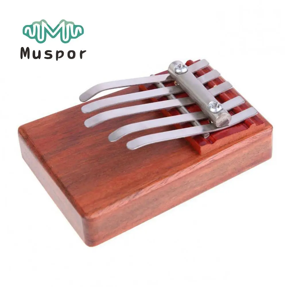 

Muspor Mini Kalimba 5 Keys Kalimba Rosewood Africa Finger Thumb Piano Mbira Keyboard Instrument for Beginner Kids Children Toys