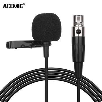

ACEMIC XM1 Lavalier mini Microphone Clip-on Condenser Omnidirectional Mic 3-pin XLR Plug with XLR Adapter for Video Camera