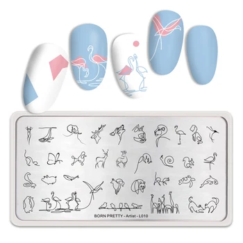 

BORN PRETTY Artist Nail Stamping Plates DIY Image Print Rectangle Nail Stamping Template Stainless Steel Nail Plates 12*6 CM