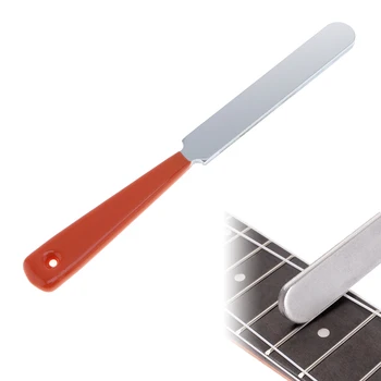 

Guitar Fret Crowning Luthiers Tools Stainless Steel Grinding Tools File Narrow Dual Cutting Edge Durable with Rubber Handle