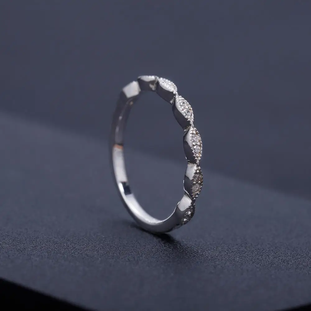 GEM'S балетное кольцо, 925 пробы, серебряное, EF цвет, Муассанит, обручальное кольцо, кольца для женщин, вечерние ювелирные изделия