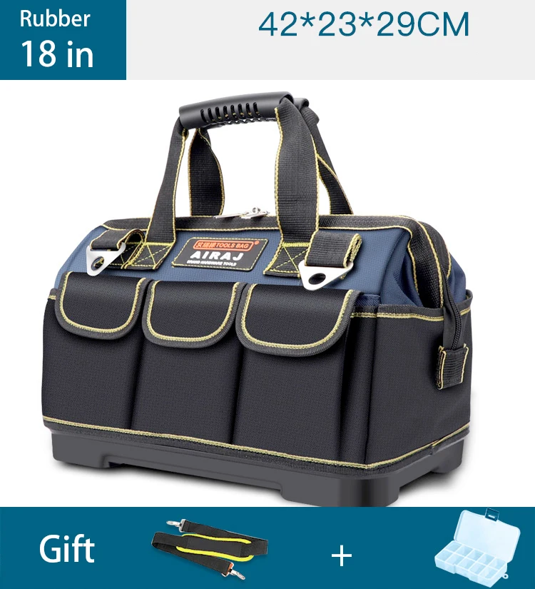 AIRAJ многофункциональная сумка для инструментов 1680D Оксфорд ткань электрик сумка, мульти-карман водонепроницаемый анти-падение сумка для хранения - Цвет: 18 inch upgrade