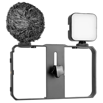 

YELANGU PC202 Smartphone Video Rig Smartphone Vlogging Cell Phone Movies Mount Stabilizer for iPhone XS XR X 8 7 Plus