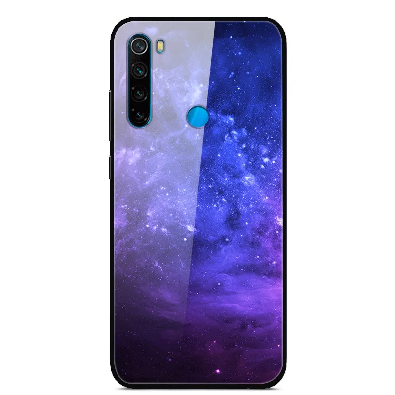 02 Для Xiaomi Redmi Note 8T чехол из закаленного стекла с изображением планеты Космос для Xiaomi Redmi Note 8T стеклянный задний Чехол для Redmi Note 8 8T - Цвет: 02
