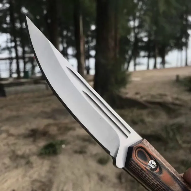 59-60HRC Fixed D2 Blade knife G10 handle Survival Straight knife Tactical Hunting Camping Handmade high quality EDC tool+Holster