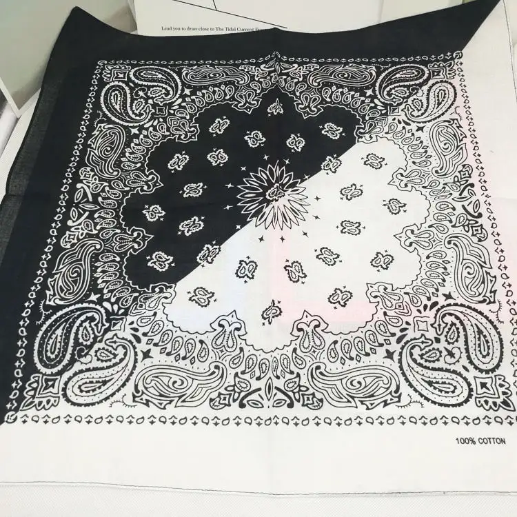 New Fashion Hip Hop 100% Cotton Bandana Square Scarf 55cm*55cm Black Red Paisley Headband Printed For Women/Men/Boys/Girls - Image 47