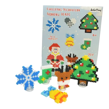 

5 MM hama beads Christmas pea suit mixed color bag about 1200 sets of children's educational DIY toys