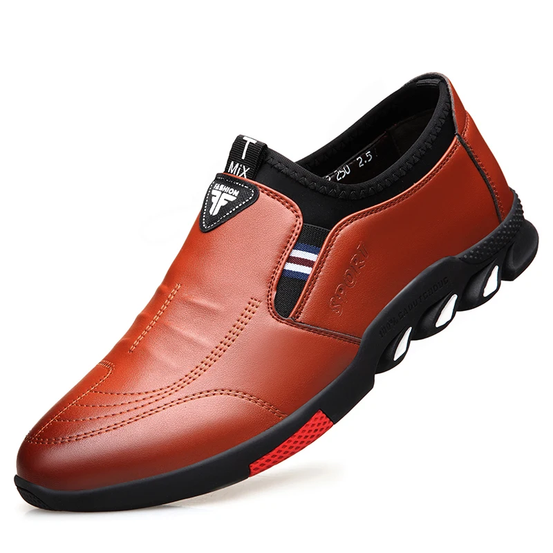 Leather Shoes Men's Leather Spring 2021 New Men's Business Casual Soft-Soled Non-Slip Breathable All-Match Footwear 3