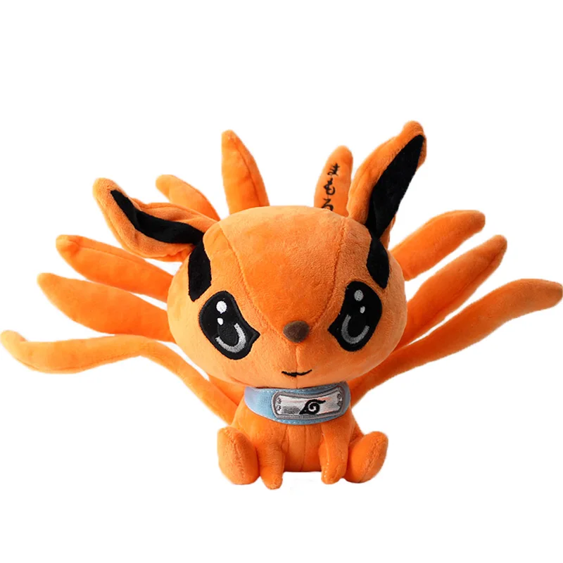 25 см Наруто Shippuden плюшевые игрушки Kurama кьюби девять сказок лиса мягкие животные мультфильм мягкая кукла Пушистый подарок для детей - Цвет: Nine Tales Fox